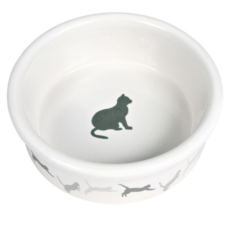 Trixie (Трикси) - Миска керамическая для котов с силуэтом кошки (250 мл) в E-ZOO