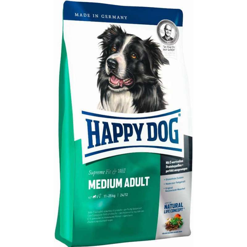 Happy Dog (Хеппі Дог) Supreme Fit & Wel Medium Adult - Сухий корм зі свійською птицею для дорослих собак середніх порід з нормальною активністю (4 кг) в E-ZOO