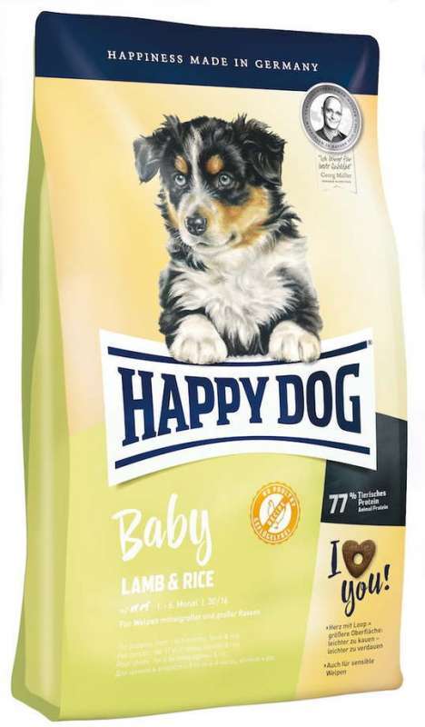 Happy Dog (Хеппи Дог) Baby Lamb & Rice - Сухой корм с ягненком для щенков средних и крупных пород собак с чувствительным пищеварением (4 кг) в E-ZOO