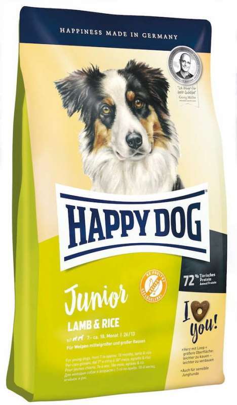 Happy Dog (Хеппи Дог) Junior Lamb & Rice - Сухой корм с ягненком для щенков средних и крупных пород с чувствительным пищеварением (1 кг) в E-ZOO