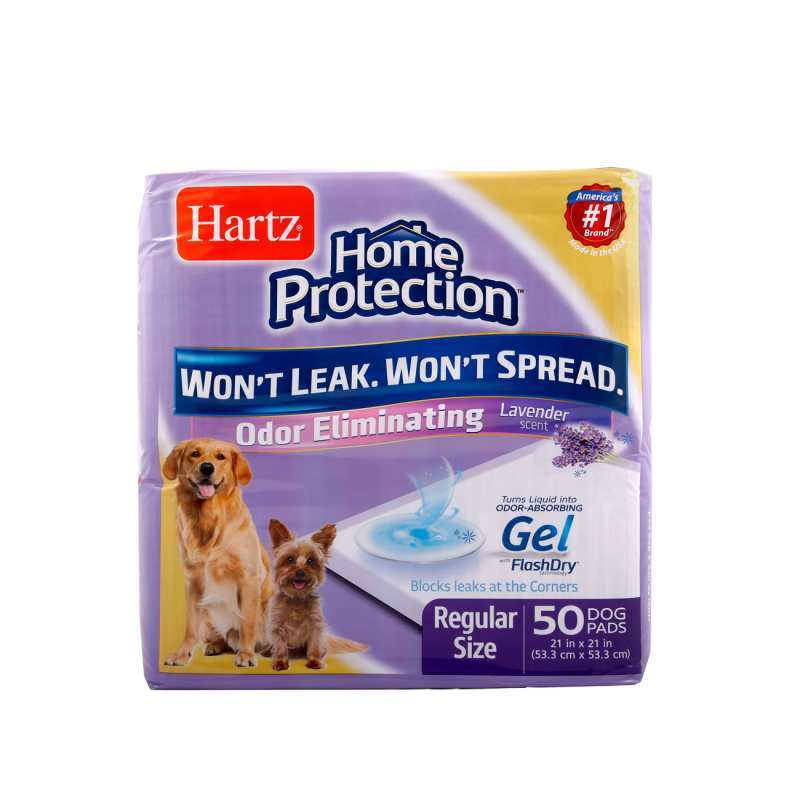 Hartz (Хартц) Home Protection Odor Eliminating Dog Pads Lavender - Пелюшки для цуценят і собак зі знищувачем запаху та ароматом лаванди (53х53 см / 30 шт) в E-ZOO