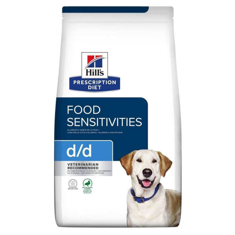 Hill's (Хиллс) Prescription Diet d/d Food Sensitivities - Корм-диета с уткой и рисом для собак с чувствительным пищеварением (1,5 кг) в E-ZOO