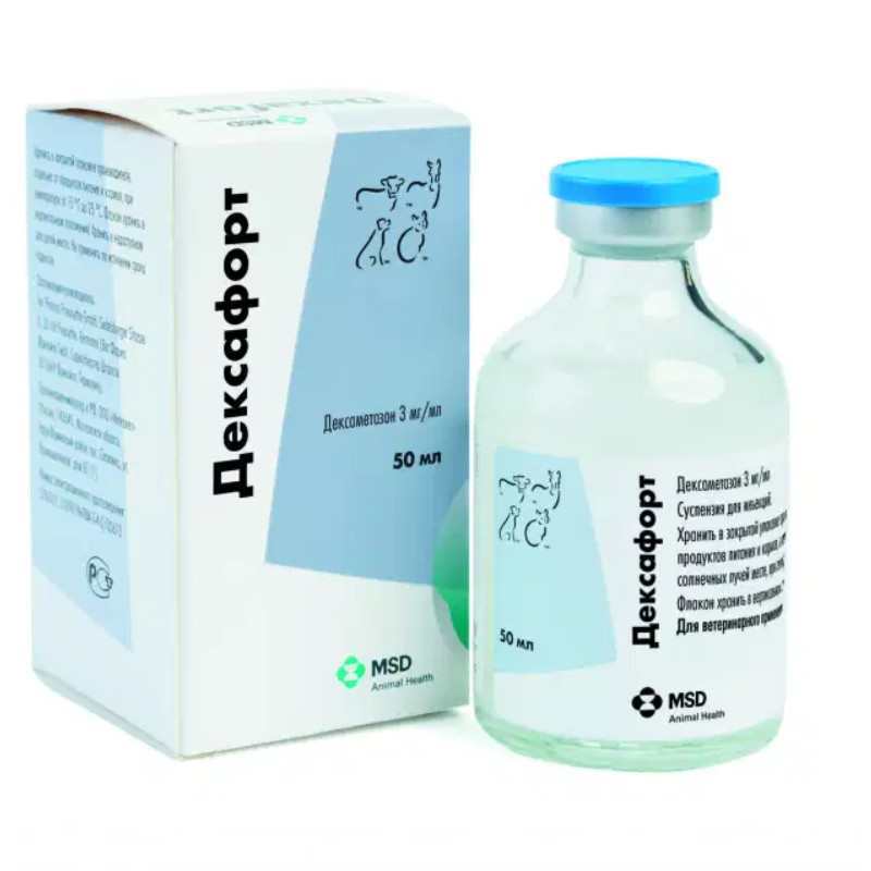 Dexafort (Дексафорт) by MSD Animal Health - Протизапальний ветпрепарат для тварин (50 мл) в E-ZOO