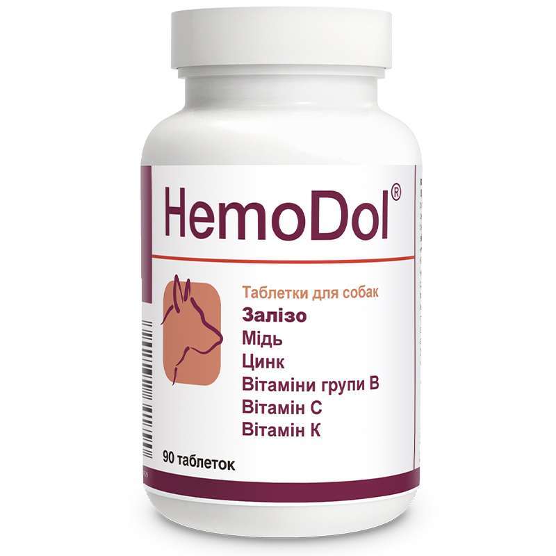 Dolfos (Дольфос) HemoDol - Вітамінний комплекс ГемоДол для поліпшення процесів кровотворення в собак (90 шт./уп.) в E-ZOO