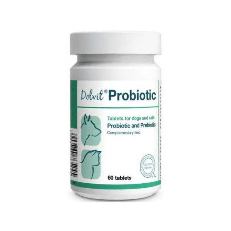 Dolfos (Дольфос) Dolvit Probiotic - Комплекс вітамінів і мікроелементів Долвіт Пробіотик для собак і котів проти дисбактеріозу (60 шт./уп.) в E-ZOO