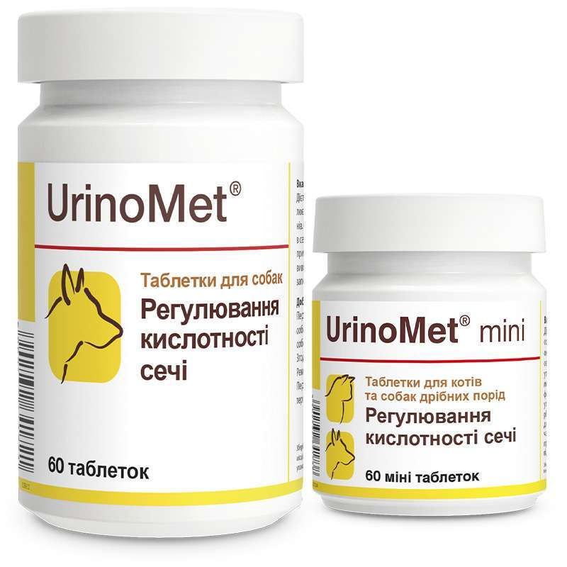 Dolfos (Дольфос) UrinoMet - Таблетки Уріномет для котів і собак з проблемами сечостатевої системи (mini 60 шт./уп.) в E-ZOO