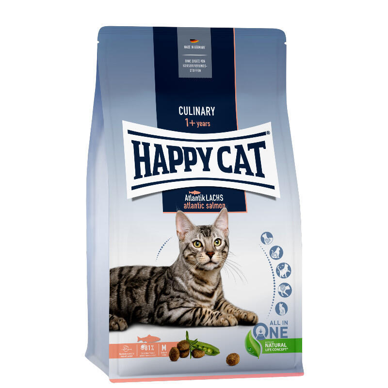 Happy Cat (Хеппи Кэт) Culinary Adult Atlantik-Lachs - Сухой корм с лососем для взрослых котов (4 кг) в E-ZOO