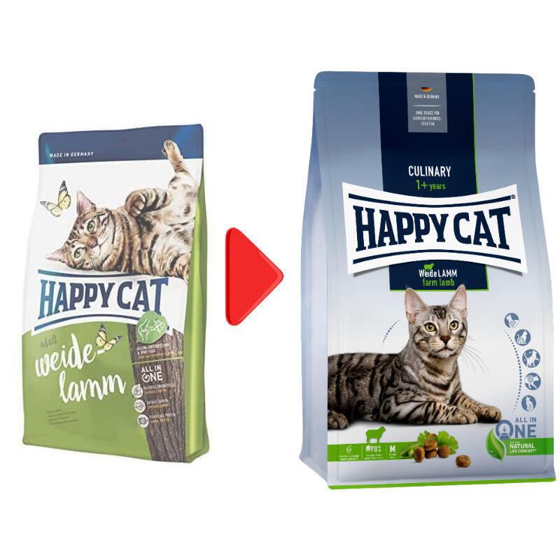 Happy Cat (Хеппі Кет) Culinary Adult Weide-Lamm - Сухий корм з ягням для дорослих котів (10 кг) в E-ZOO