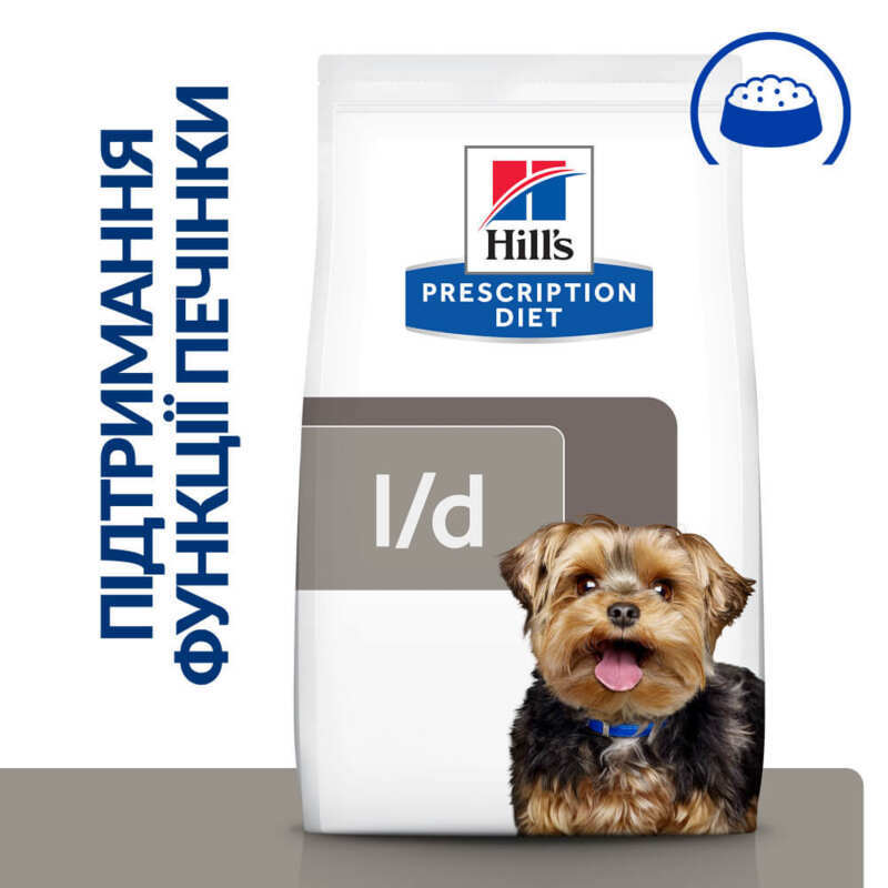Hill's (Хиллс) Prescription Diet l/d Liver Care - Корм-диета с курицей для собак при заболеваниях печени (1,5 кг) в E-ZOO
