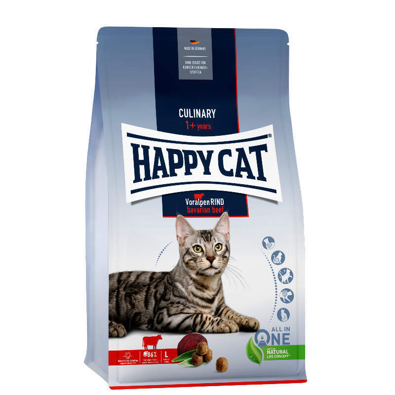 Happy Cat (Хеппи Кэт) Culinary Adult Voralpen-Rind - Сухой корм с говядиной для взрослых котов (4 кг) в E-ZOO