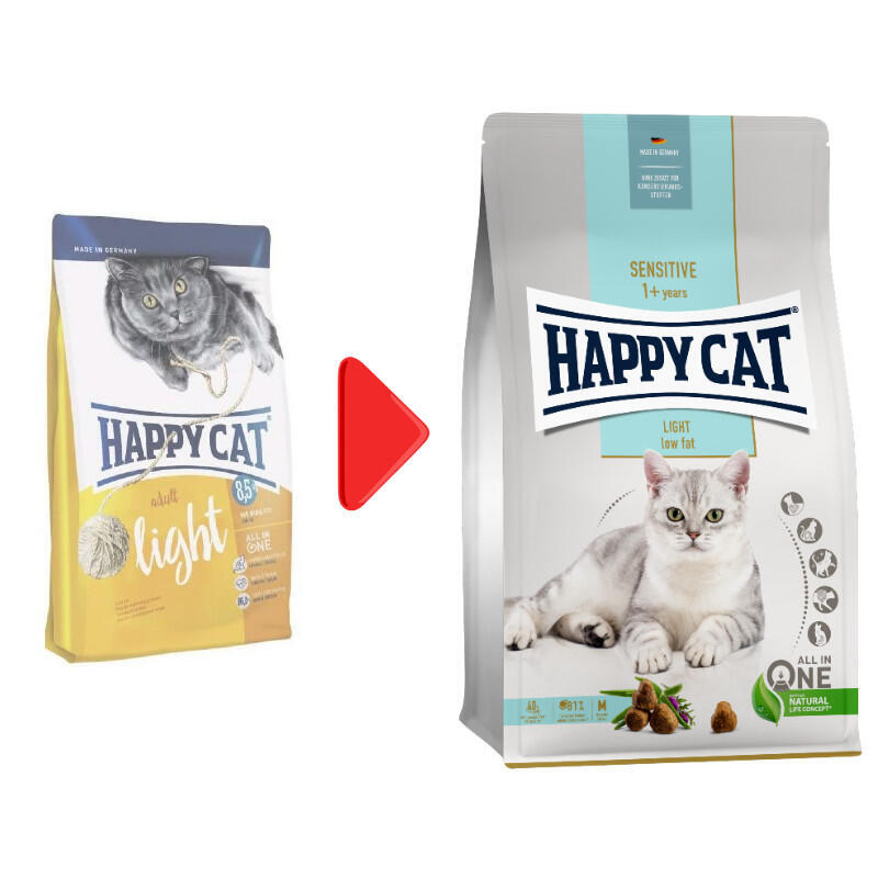 Happy Cat (Хеппи Кэт) Sensitive Adult Light - Сухой корм с птицей для взрослых котов с избыточным весом (300 г) в E-ZOO