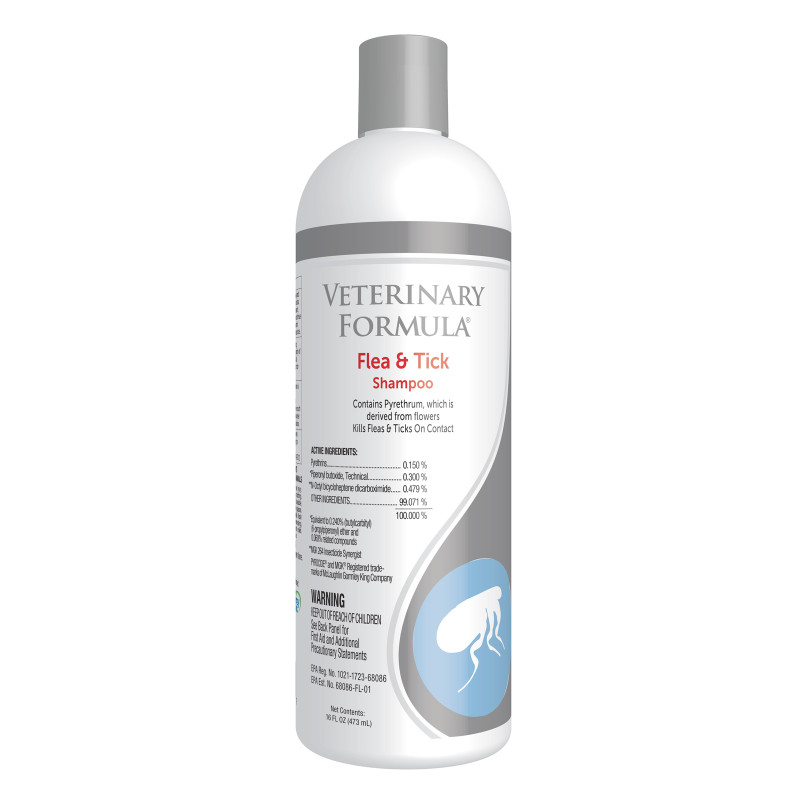 Veterinary Formula (Ветеринари Фомюлэ) Flea&Tick Shampoo - Противопаразитарный шампунь от блох и клещей для собак (473 мл) в E-ZOO