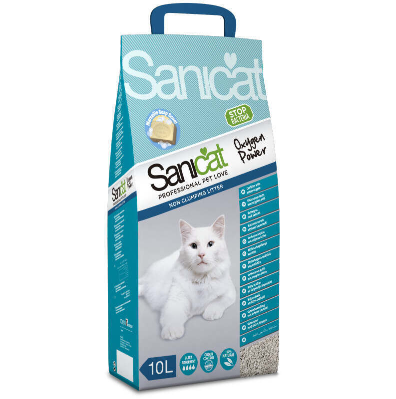 Sanicat (Саникет) Clean Oxygen - Наполнитель впитывающий с активным кислородом (10 л) в E-ZOO