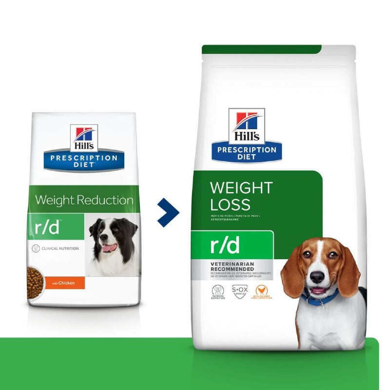 Hill's (Хиллс) Prescription Diet r/d Weight Loss (Weight Reduction) - Корм-диета c курицей для собак, способствующая потере веса при ожирении (1,5 кг) в E-ZOO