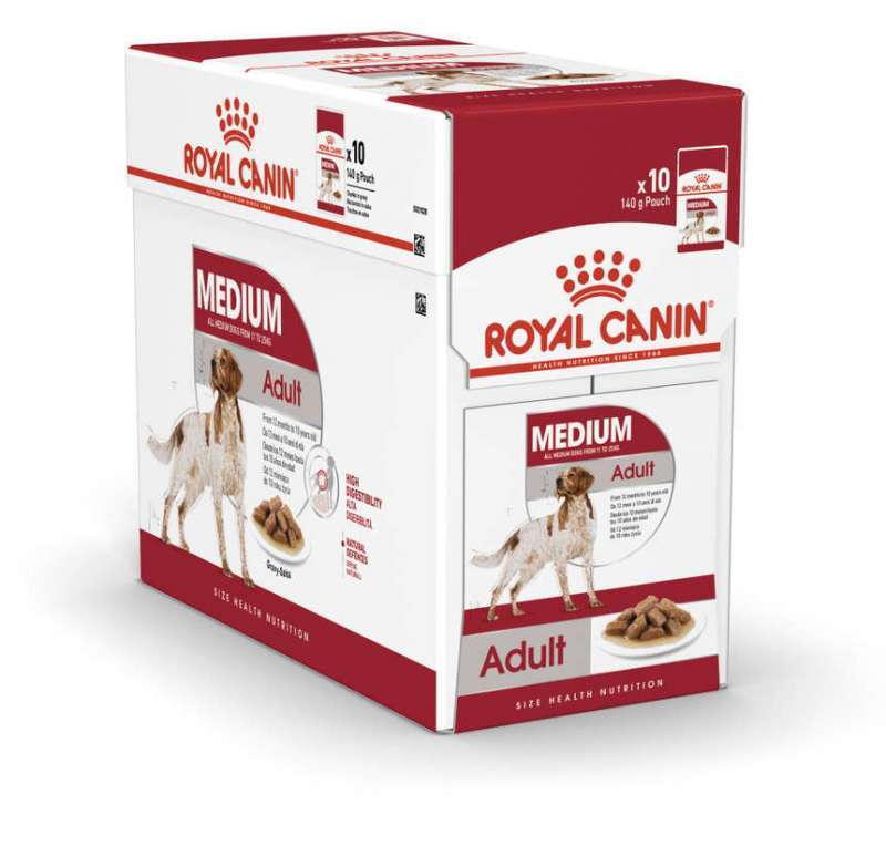 Royal Canin (Роял Канін) Medium Adult - Вологий корм для дорослих собак середніх порід (шматочки в соусі) (140 г) в E-ZOO