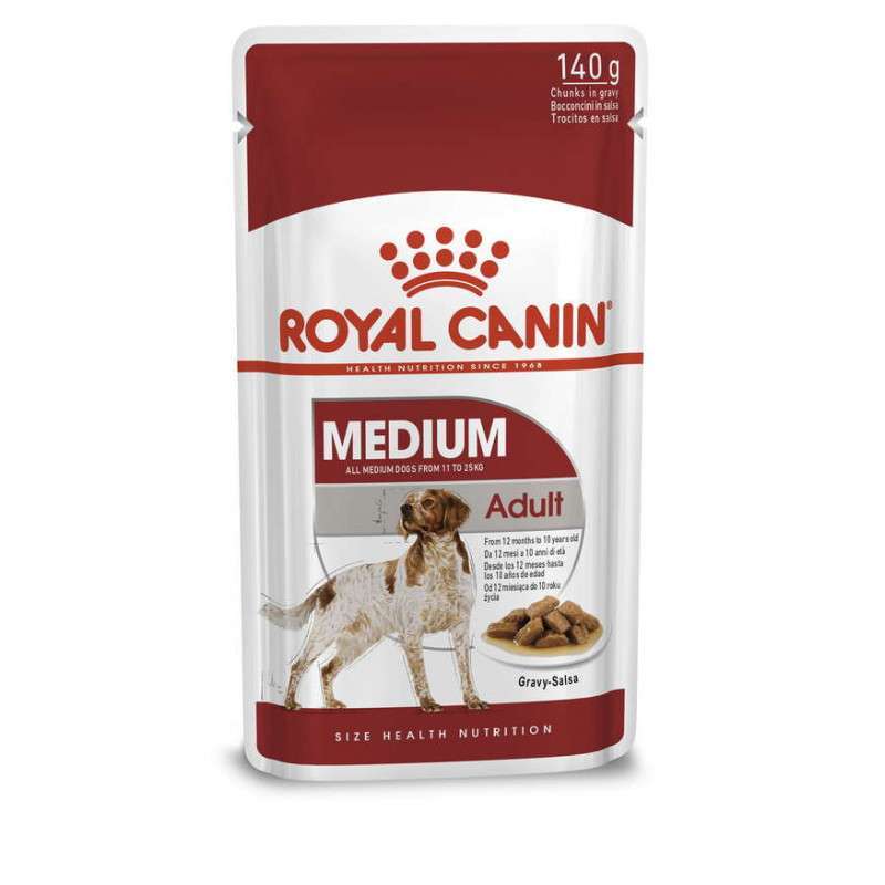 Royal Canin (Роял Канін) Medium Adult - Вологий корм для дорослих собак середніх порід (шматочки в соусі) (140 г) в E-ZOO