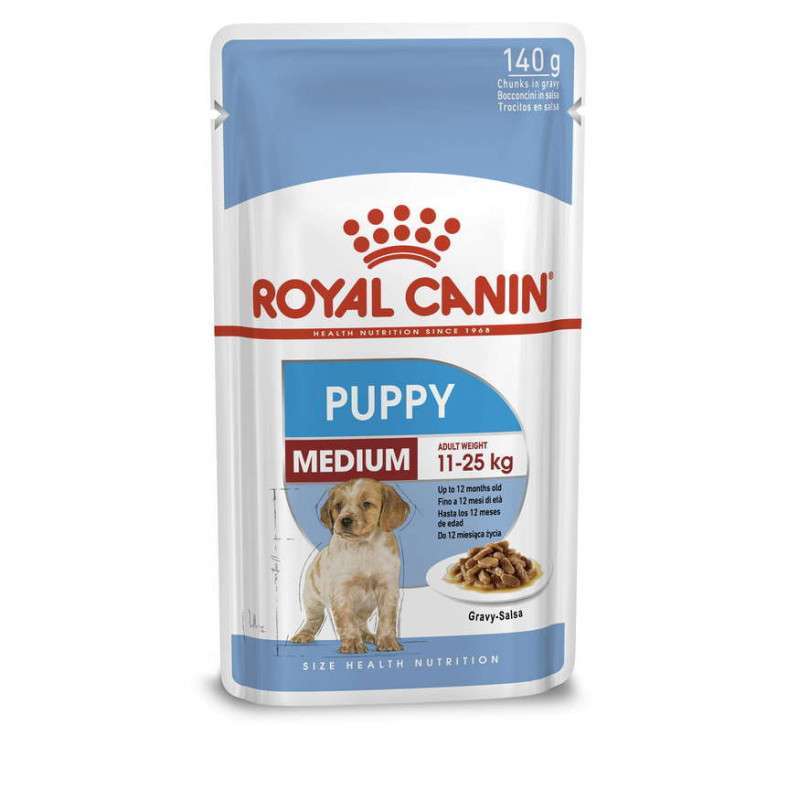 Royal Canin (Роял Канин) Medium Puppy - Влажный корм для щенков средних пород (кусочки в соусе) (140 г) в E-ZOO