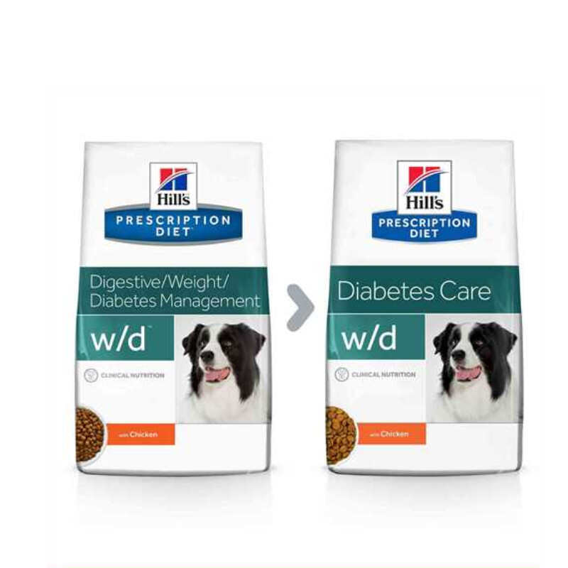Hill's (Хиллс) Prescription Diet w/d Diabetes Care - Корм-диета c курицей для собак при сахарном диабете, избыточном весе (10 кг) в E-ZOO