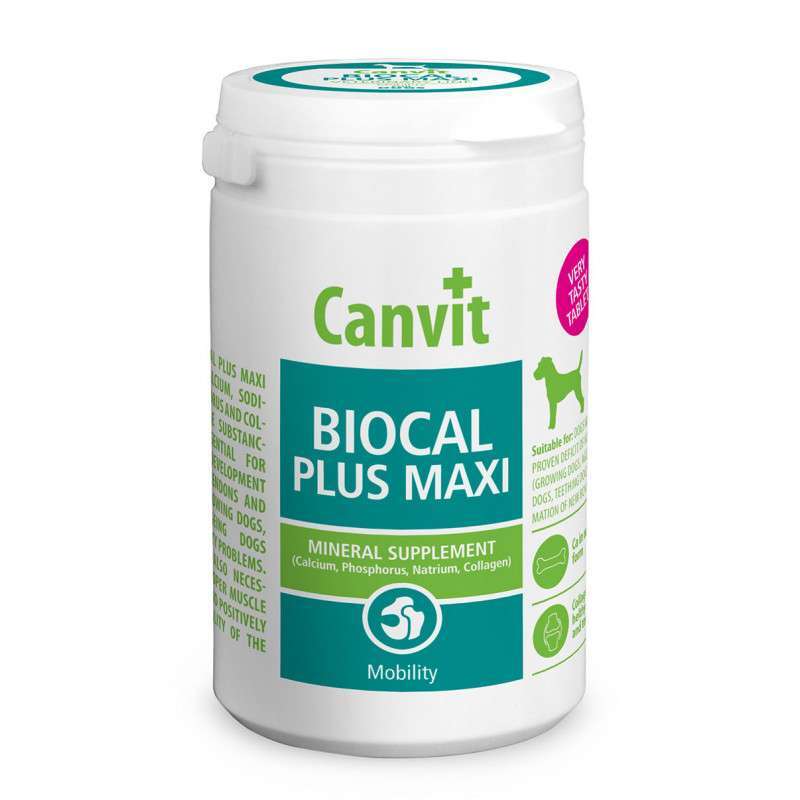 Canvit (Канвит) BIOCAL PLUS MAXI - Таблетки минеральные с коллагеном, для поддержки связок и суставов у собак (230 г (76 табл.)) в E-ZOO