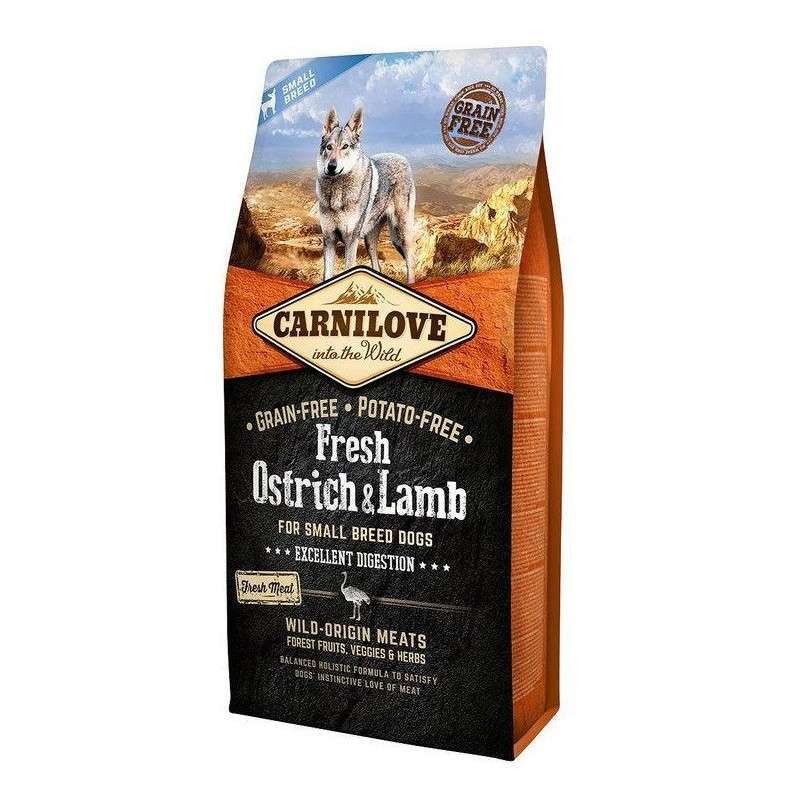 Carnilove (Карнилав) Fresh Ostrich & Lamb for Small Breed Dogs - Сухой корм с мясом страуса и ягненка для взрослых собак малых пород (6 кг) в E-ZOO