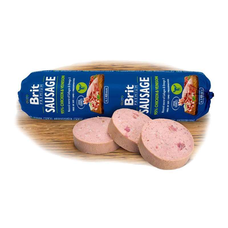 Brit Premium (Бріт Преміум) Dog Sausage Chicken&Venison - Ковбаса з куркою та олениною для собак (800 г) в E-ZOO
