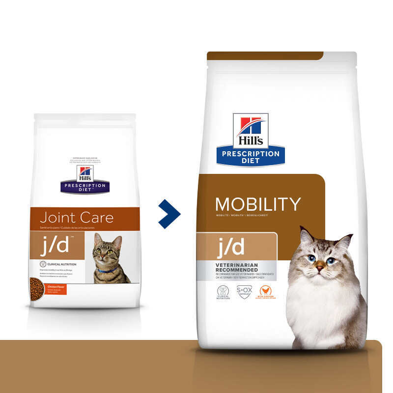 Hill's (Хиллс) Prescription Diet j/d Mobility (Joint Care) - Корм-диета с курицей для кошек склонных к остеоартритам суставов и хрящей (1,5 кг) в E-ZOO