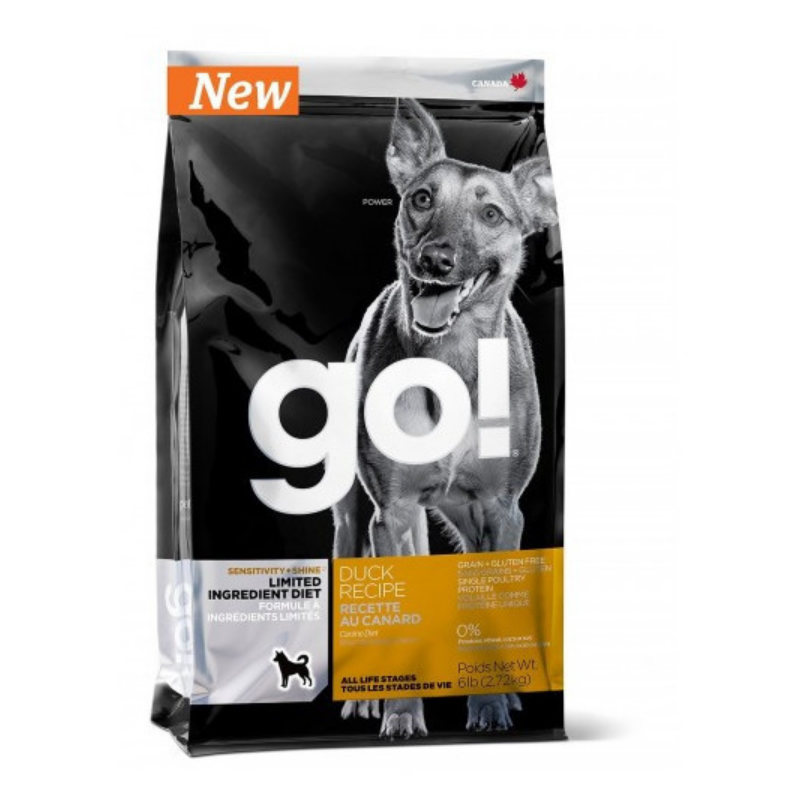 GO! (Гоу!) SOLUTIONS Sensitivities Limited Ingredient, Grain Free Duck Recipe (24/12) - Сухой беззерновой корм с уткой для щенков и взрослых собак с чувствительным пищеварением (10 кг New!) в E-ZOO