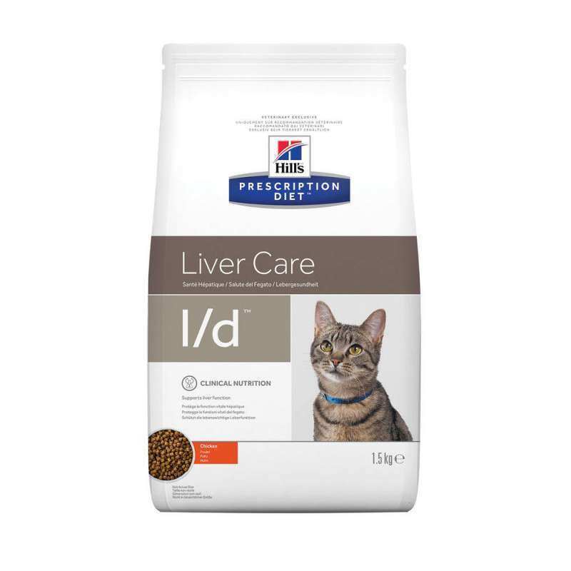 Hill's (Хиллс) Prescription Diet l/d Liver Care - Корм-диета с курицей для котов с заболеваниями печени (1,5 кг) в E-ZOO