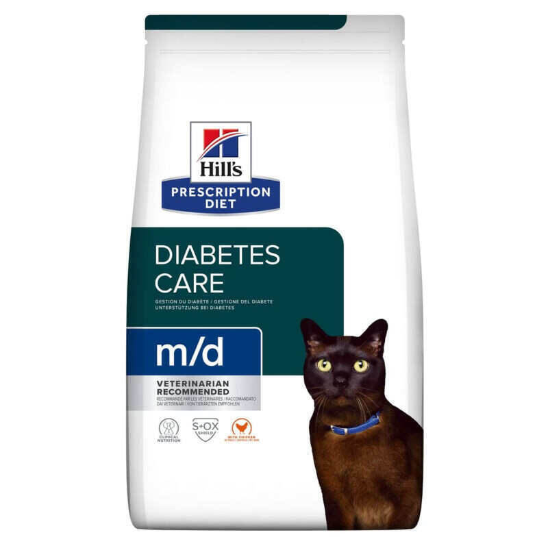 Hill's (Хиллс) Prescription Diet m/d Diabetes Care (Diabetes/Weight Management) - Корм-диета с курицей для котов с избыточным весом и сахарным диабетом (1,5 кг) в E-ZOO