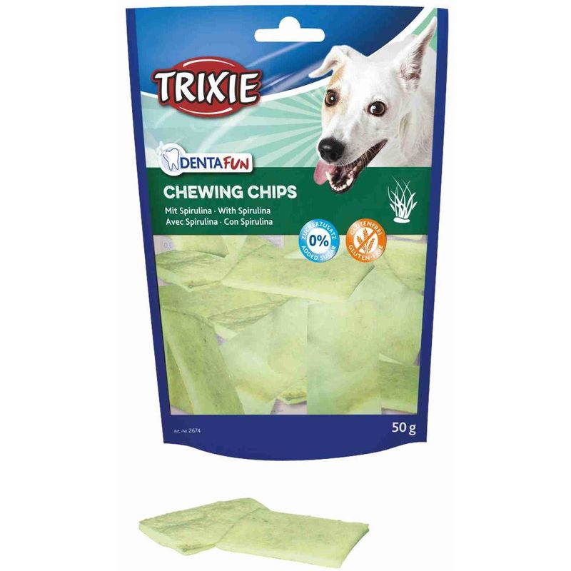Trixie (Тріксі) KauChips Light Denta Fun - Ласощі для собак зі спіруліною (100 г) в E-ZOO