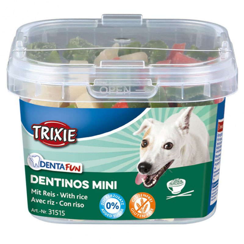 Trixie (Трикси) Denta Fun "Dentinos Mini" - Лакомство для очиски зубов овощи с рисом для собак (140 г) в E-ZOO