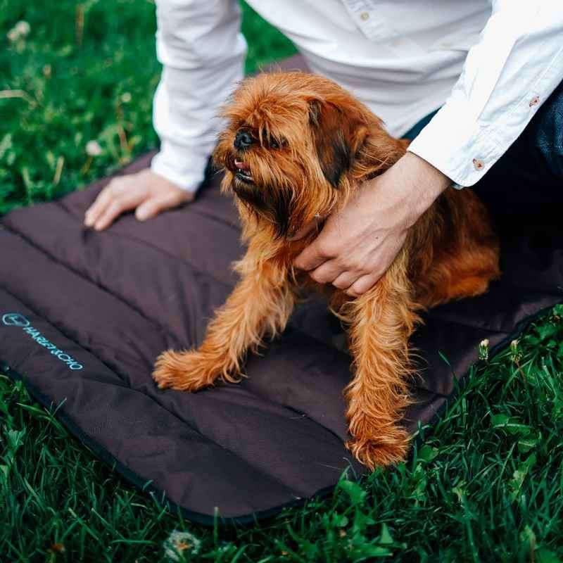 HARLEY & CHO (Харли энд Чо) Tavel roll up mat Brown - Прогулочный мат для собак (коричневый) (100х60 см) в E-ZOO