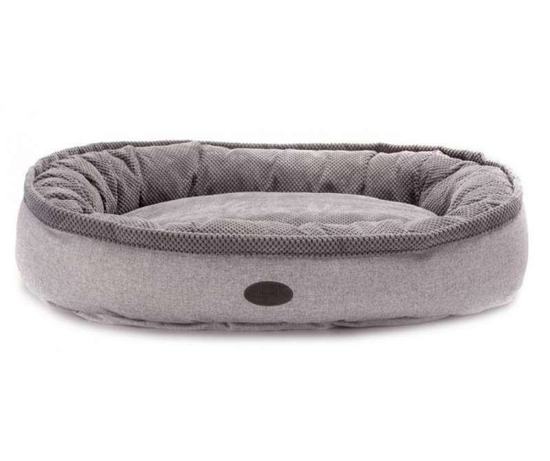 HARLEY & CHO (Харли энд Чо) Donut Soft Touch Gray - Овальный лежак для собак (серый) (110х80х23 см) в E-ZOO