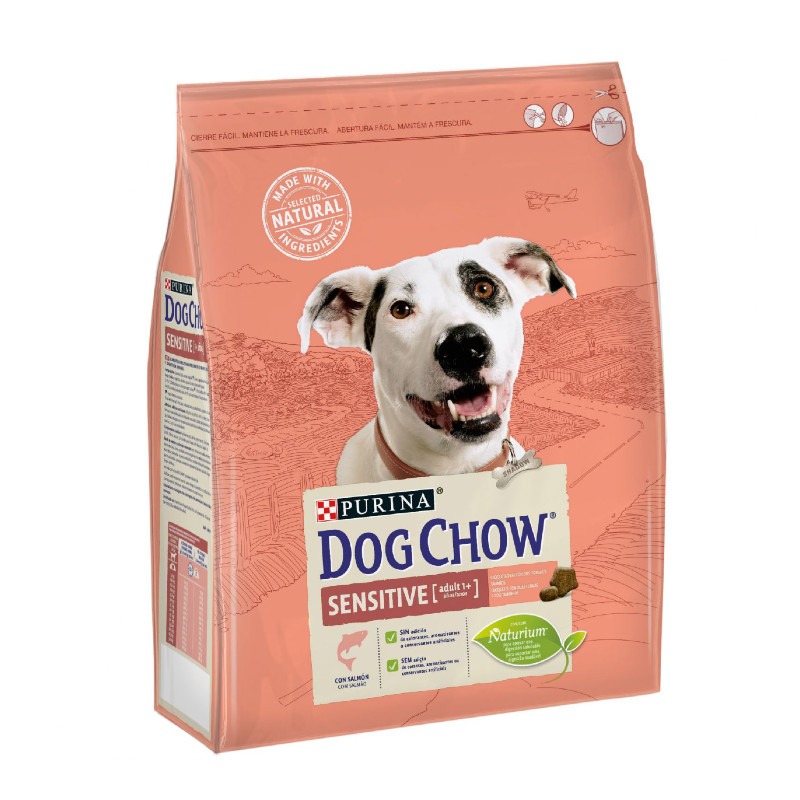 Dog Chow (Дог Чау) Adult Sensitive - Сухий корм з лососем і рисом для собак (2,5 кг) в E-ZOO