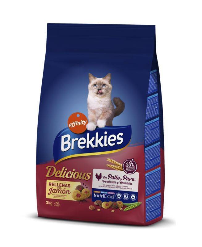 Brekkies (Брекіс) Cat Delice Meat - Сухий корм з куркою, перепілкою і шинкою для котів (3 кг) в E-ZOO