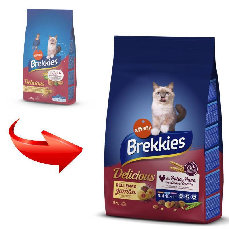 Brekkies (Брекіс) Cat Delice Meat - Сухий корм з куркою, перепілкою і шинкою для котів (3 кг) в E-ZOO