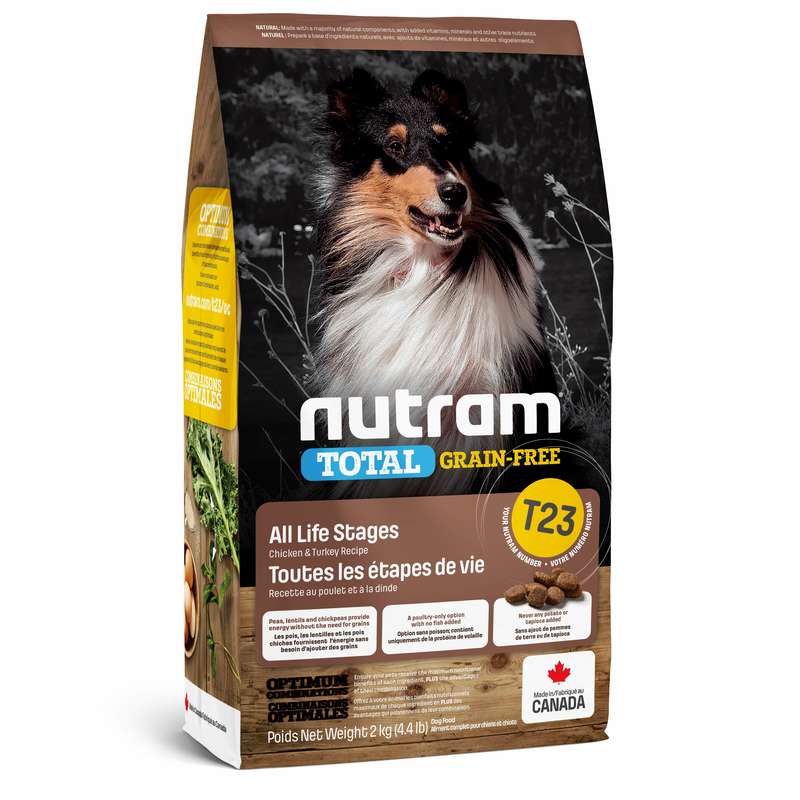 Nutram (Нутрам) T23 Total Grain-Free Turkey, Chicken & Duck Dog - Сухий беззерновий корм з індичкою і куркою для собак різних порід на всіх стадіях життя (11,4 кг) в E-ZOO