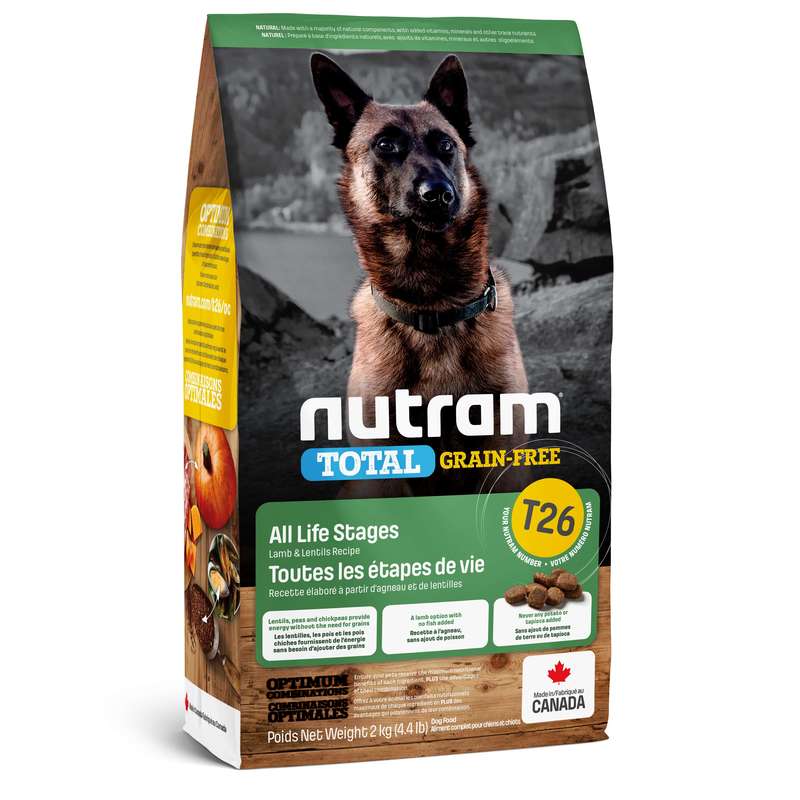 Nutram (Нутрам) T26 Total Grain-Free Lamb & lentils Dog - Сухой беззерновой корм с ягненком и чечевицей для собак различных пород на всех стадиях жизни (2 кг) в E-ZOO