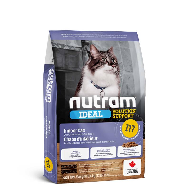 Nutram (Нутрам) I17 Ideal Solution Support Indoor Cat - Сухий корм з куркою для дорослих вибагливих котів (1,13 кг) в E-ZOO