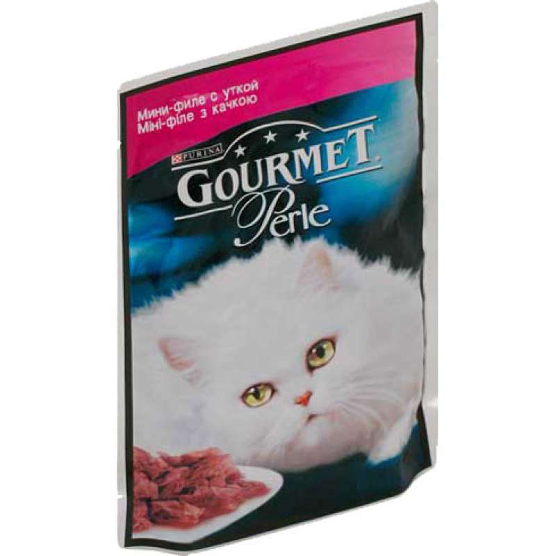 Gourmet (Гурмэ) Perle - Пауч с мини-кусочками филе утки в желе для кошек (85 г) в E-ZOO