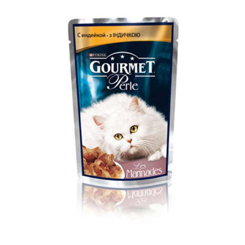Gourmet (Гурмэ) Perle - Пауч с филе индейки в маринаде для кошек (85 г) в E-ZOO