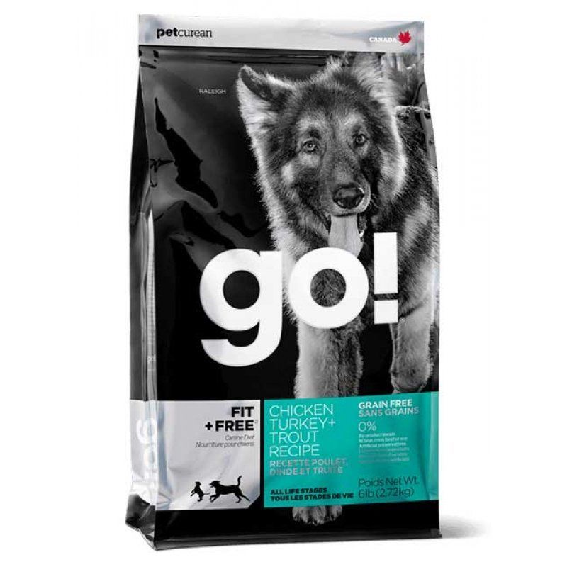 GO! Fit + Free Grain Free All Life Stages Dog Recipe - Беззерновой корм для щенков и взрослых собак, 4 вида мяса (11,34 кг) в E-ZOO