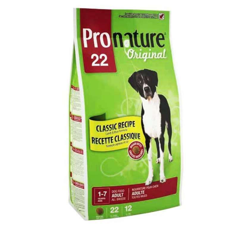 Pronature Original (Пронатюр Ориджинал) Classic Recipe - Сухой корм с ягненком и рисом для взрослых собак всех пород - крупные гранулы (12 кг) в E-ZOO