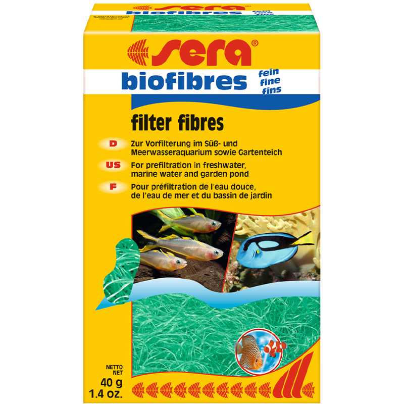 Sera (Сера) Biofibres Fine - наповнювач для фільтрів грубої очистки води (400 г) в E-ZOO