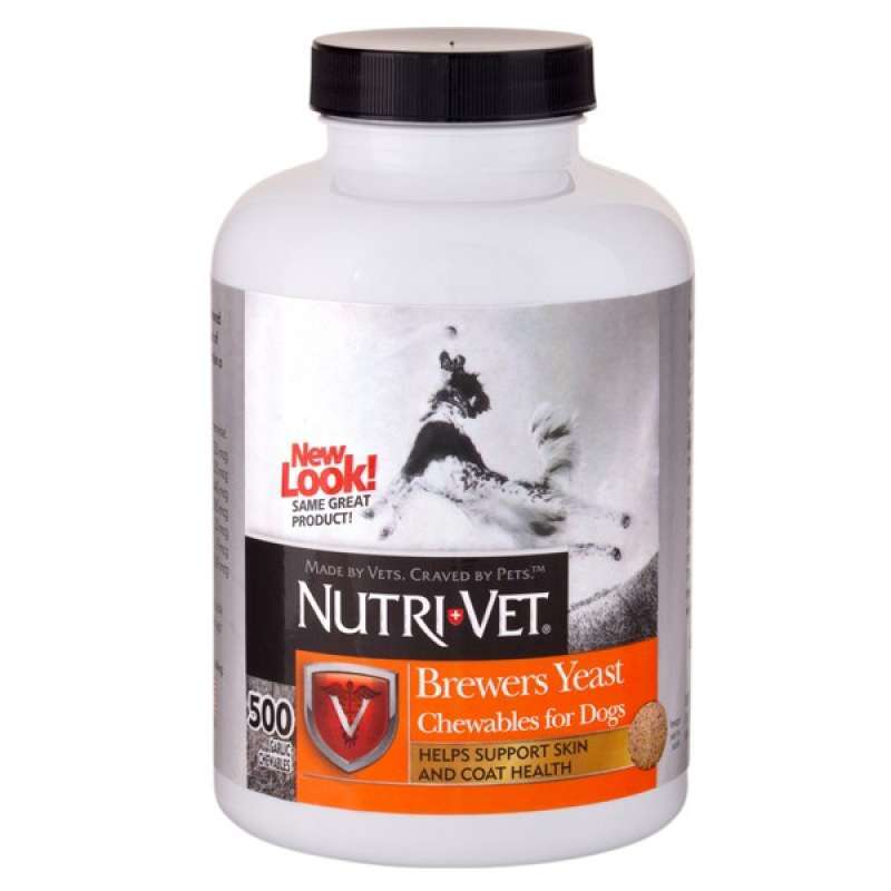 Nutri-Vet (Нутри-Вет) Brewers Yeast with Grarlic - Комплекс таблеток для шерсти собак (500 шт./уп.) в E-ZOO