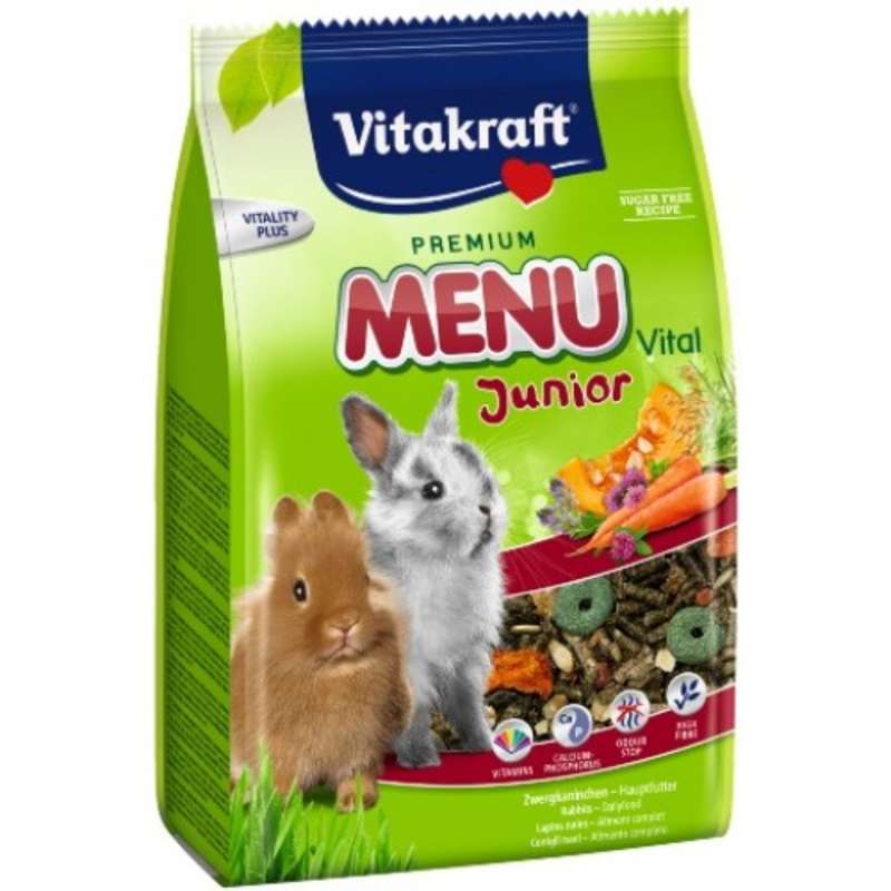 Vitakraft (Витакрафт) Premium Menu Vital Junior - Корм сбалансированный для крольчат (500 г) в E-ZOO