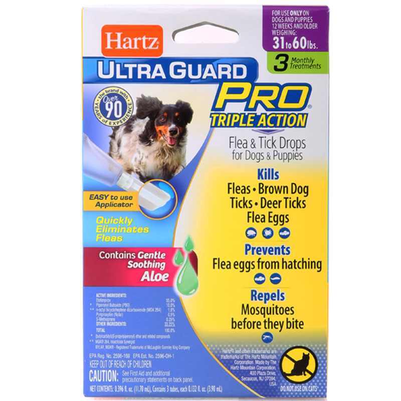 Hartz (Хартц) Ultra Guard Pro Flea&Tick Drops for Dogs and Puppies 5 в 1 - Капли от блох, клещей и комаров для собак и щенков (14 - 28 кг) в E-ZOO
