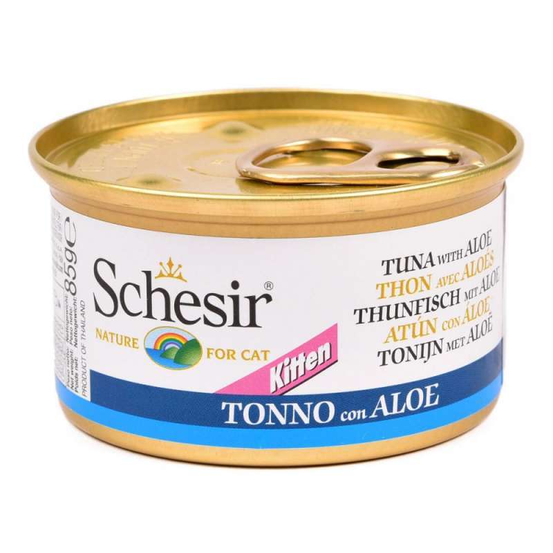 Schesir (Шезір) Tuna & Aloe Kitten - Консервований корм з м'ясом тунця і алое для кошенят (85 г) в E-ZOO