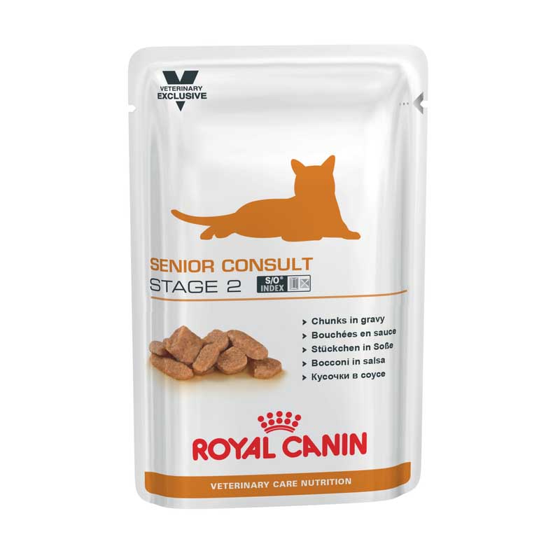 Royal Canin (Роял Канін) Senior Consult Stage 2 - Ветеринарна дієта для літніх котів (шматочки в соусі) (100 г) в E-ZOO