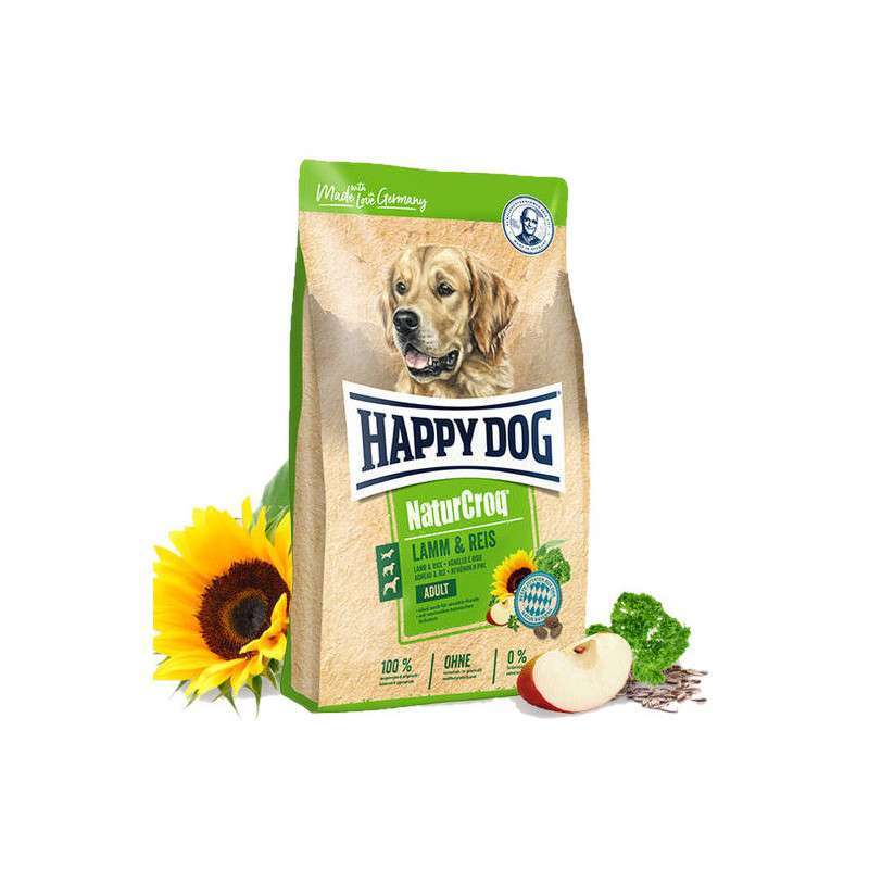Happy Dog (Хеппі Дог) NaturCroq Lamm & Reis - Сухий корм для дорослих собак з ягням і рисом (15 кг) в E-ZOO